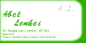 abel lenkei business card